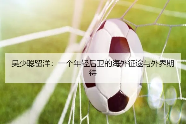 吴少聪留洋：一个年轻后卫的海外征途与外界期待